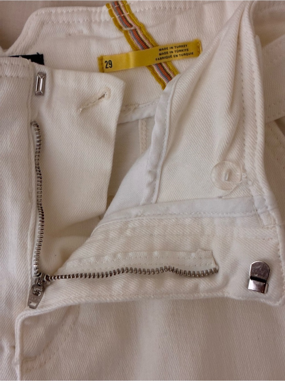 Maeve | Anthropologie LIKE NEW Cropped high rise wide leg cuffed jeans size 29 - Picture 15 of 15